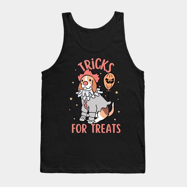 Tricks for treats halloween dog Tank Top by Yarafantasyart